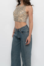Load image into Gallery viewer, Vintage x ALYCE PARIS Cropped Mesh Rhinestone Tank (XS, S)