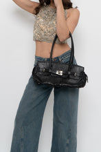 Load image into Gallery viewer, Vintage x Black Croc Leather Birkin-Inspired Purse