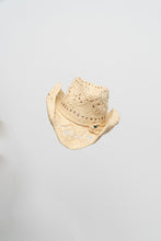 Load image into Gallery viewer, Vintage x Light Beige Turquoise Stone Cowboy Hat