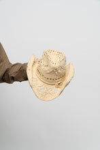 Load image into Gallery viewer, Vintage x Light Beige Turquoise Stone Cowboy Hat