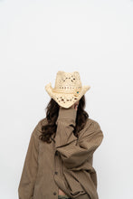 Load image into Gallery viewer, Vintage x Light Beige Turquoise Stone Cowboy Hat