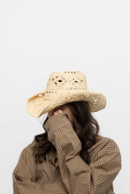 Load image into Gallery viewer, Vintage x Light Beige Turquoise Stone Cowboy Hat
