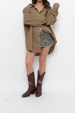 Load image into Gallery viewer, FASHIONOVA x Deadstock Distressed Micro Mini Skirt (S, M)