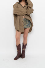 Load image into Gallery viewer, FASHIONOVA x Deadstock Distressed Micro Mini Skirt (S, M)