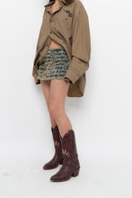 Load image into Gallery viewer, FASHIONOVA x Deadstock Distressed Micro Mini Skirt (S, M)