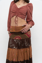 Load image into Gallery viewer, Vintage x Made in India x Cotton Tiered Multipatterened Maxi Skirt (S)