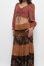 Load image into Gallery viewer, Vintage x Made in India x Cotton Tiered Multipatterened Maxi Skirt (S)