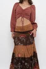 Load image into Gallery viewer, Vintage x Made in India x Cotton Tiered Multipatterened Maxi Skirt (S)