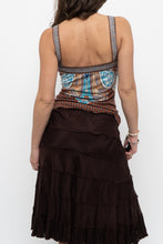 Load image into Gallery viewer, Vintage x Made in India x BRODY Brown Tiered Midi Skirt (L)