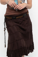 Load image into Gallery viewer, Vintage x Made in India x BRODY Brown Tiered Midi Skirt (L)