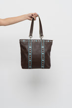 Load image into Gallery viewer, Vintage x FRANCO SARTO Brown, Teal Studded Leather Purse