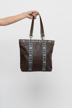 Load image into Gallery viewer, Vintage x FRANCO SARTO Brown, Teal Studded Leather Purse