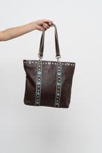 Load image into Gallery viewer, Vintage x FRANCO SARTO Brown, Teal Studded Leather Purse