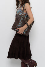 Load image into Gallery viewer, Vintage x FRANCO SARTO Brown, Teal Studded Leather Purse
