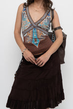 Load image into Gallery viewer, Vintage x FRANCO SARTO Brown, Teal Studded Leather Purse