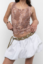 Load image into Gallery viewer, Vintage x Made in France x Orange, Brown Patterned Mesh Tank (S)