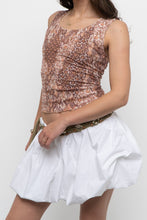Load image into Gallery viewer, Vintage x Made in France x Orange, Brown Patterned Mesh Tank (S)