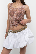Load image into Gallery viewer, Vintage x Made in France x Orange, Brown Patterned Mesh Tank (S)