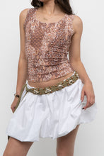 Load image into Gallery viewer, Vintage x Made in France x Orange, Brown Patterned Mesh Tank (S)