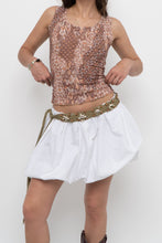 Load image into Gallery viewer, Vintage x Made in France x Orange, Brown Patterned Mesh Tank (S)