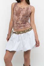 Load image into Gallery viewer, Vintage x Made in France x Orange, Brown Patterned Mesh Tank (S)