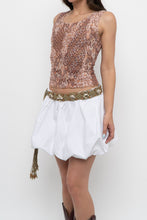 Load image into Gallery viewer, Vintage x Made in France x Orange, Brown Patterned Mesh Tank (S)