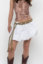 Load image into Gallery viewer, FASHIONOVA x White Cotton Bubble Mini Skirt (M, L)