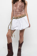 Load image into Gallery viewer, FASHIONOVA x White Cotton Bubble Mini Skirt (M, L)