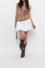 Load image into Gallery viewer, FASHIONOVA x White Cotton Bubble Mini Skirt (M, L)
