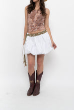 Load image into Gallery viewer, FASHIONOVA x White Cotton Bubble Mini Skirt (M, L)