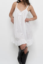 Load image into Gallery viewer, Vintage x Made in India x White Cotton-Blend Mini Dress (XS, S)