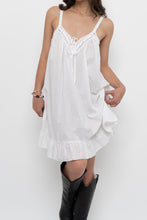 Load image into Gallery viewer, Vintage x Made in India x White Cotton-Blend Mini Dress (XS, S)