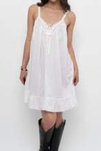 Load image into Gallery viewer, Vintage x Made in India x White Cotton-Blend Mini Dress (XS, S)