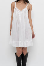 Load image into Gallery viewer, Vintage x Made in India x White Cotton-Blend Mini Dress (XS, S)