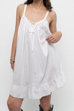 Load image into Gallery viewer, Vintage x Made in India x White Cotton-Blend Mini Dress (XS, S)