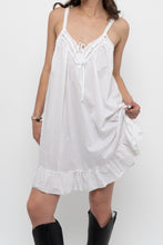 Load image into Gallery viewer, Vintage x Made in India x White Cotton-Blend Mini Dress (XS, S)