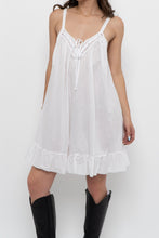 Load image into Gallery viewer, Vintage x Made in India x White Cotton-Blend Mini Dress (XS, S)
