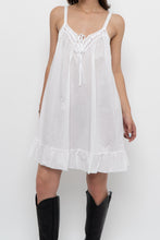 Load image into Gallery viewer, Vintage x Made in India x White Cotton-Blend Mini Dress (XS, S)