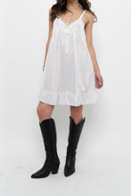 Load image into Gallery viewer, Vintage x Made in India x White Cotton-Blend Mini Dress (XS, S)