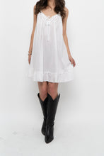 Load image into Gallery viewer, Vintage x Made in India x White Cotton-Blend Mini Dress (XS, S)