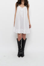 Load image into Gallery viewer, Vintage x Made in India x White Cotton-Blend Mini Dress (XS, S)