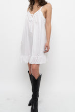 Load image into Gallery viewer, Vintage x Made in India x White Cotton-Blend Mini Dress (XS, S)