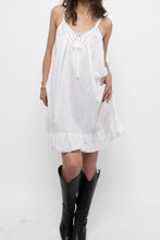 Load image into Gallery viewer, Vintage x Made in India x White Cotton-Blend Mini Dress (XS, S)
