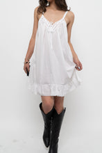 Load image into Gallery viewer, Vintage x Made in India x White Cotton-Blend Mini Dress (XS, S)