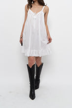 Load image into Gallery viewer, Vintage x Made in India x White Cotton-Blend Mini Dress (XS, S)