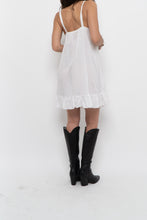 Load image into Gallery viewer, Vintage x Made in India x White Cotton-Blend Mini Dress (XS, S)