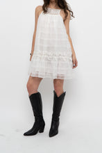 Load image into Gallery viewer, ZARA x White Cotton Embroidered Mini Dress (XS, S)