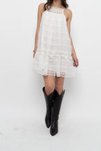 Load image into Gallery viewer, ZARA x White Cotton Embroidered Mini Dress (XS, S)