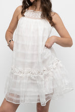 Load image into Gallery viewer, ZARA x White Cotton Embroidered Mini Dress (XS, S)