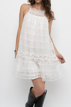 Load image into Gallery viewer, ZARA x White Cotton Embroidered Mini Dress (XS, S)
